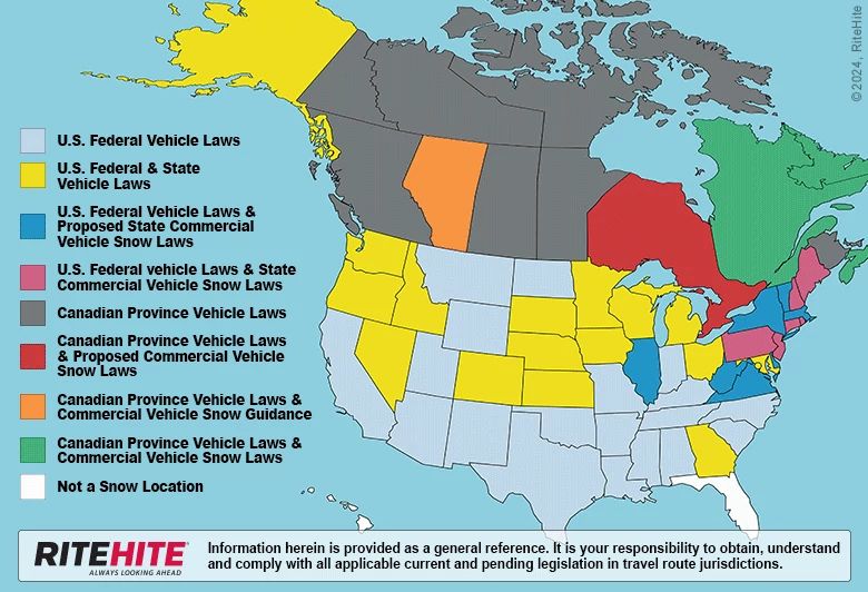 Snow Laws map - US and Canada - 093022